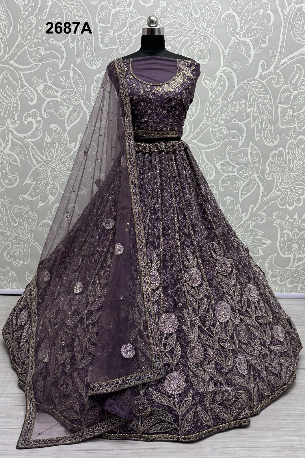 Anjani Art 2687A To 2687D Heavy Net Wholesale Lehenga Catalog — Wholesale Lehenga, MPA wholesale from Surat — Photo 12